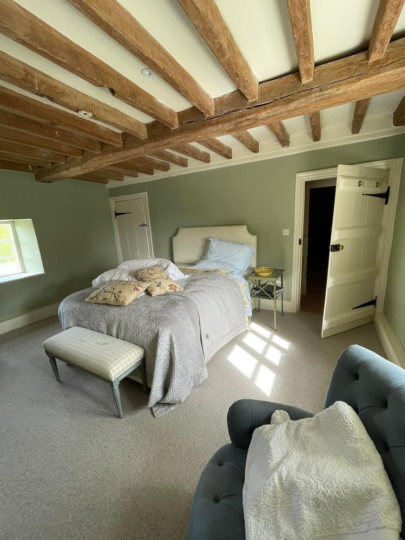 Bedroom interior painting with light tones