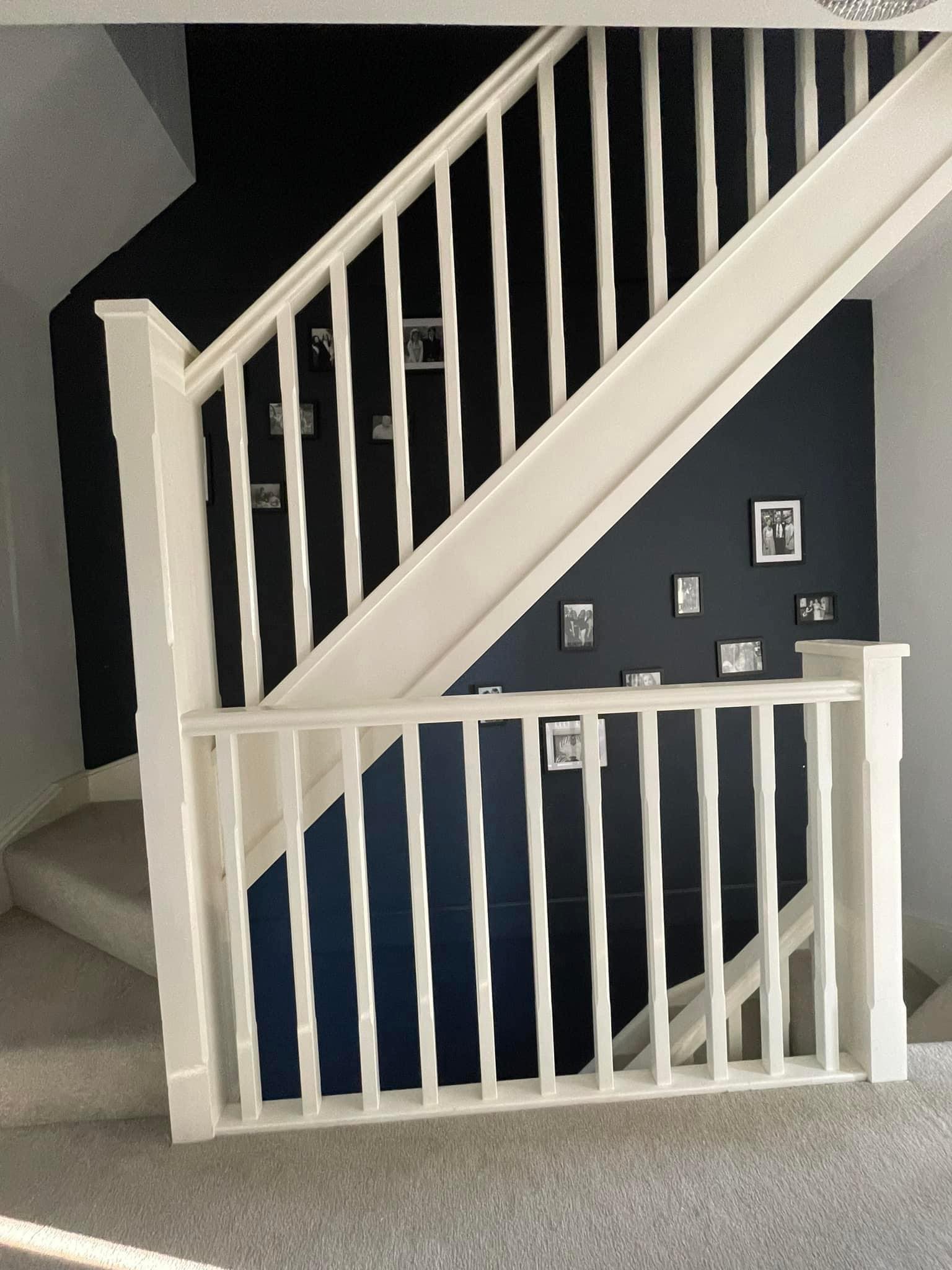 Staircase woodwork painting and restoration