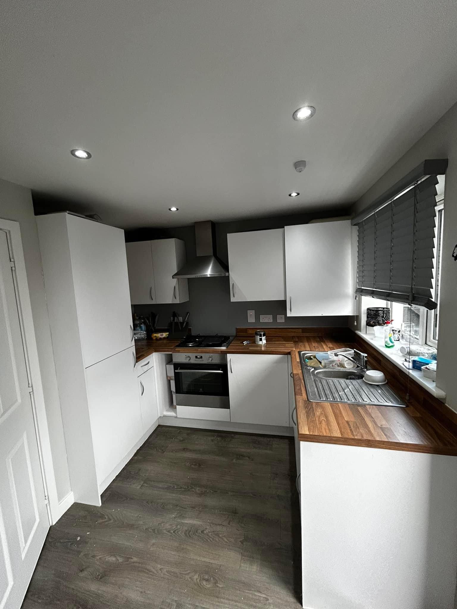 Kitchen spraying and paint refinishing project