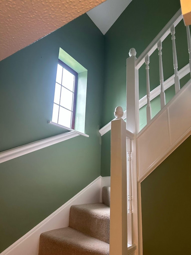 Wood trim and stair edge painting